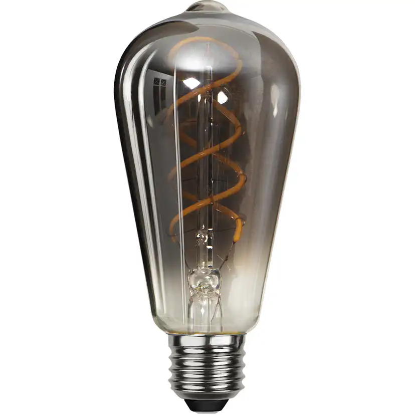 LED-lampa Star Trading E27 ST64 Decoled Spiral Smoke Dimbar 2W