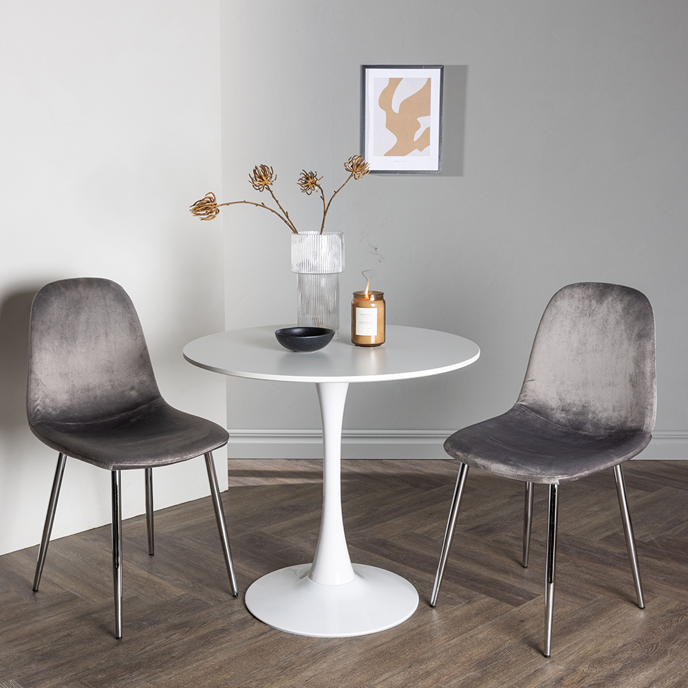 Matgrupp Venture Home Hamden Ø80 cm med 2 st Eva stolar