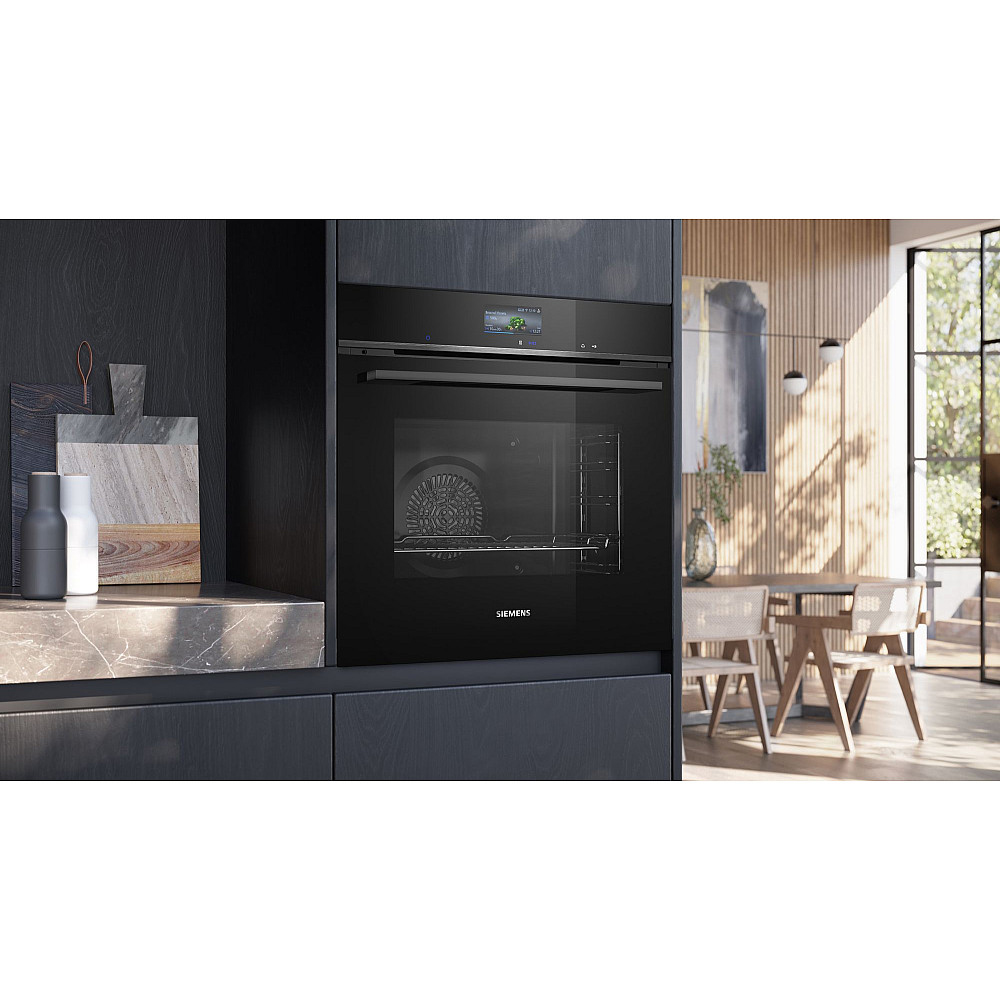 Inbyggnadsugn Siemens iQ700 HB776G3B2S Svart med Smart Uppkoppling