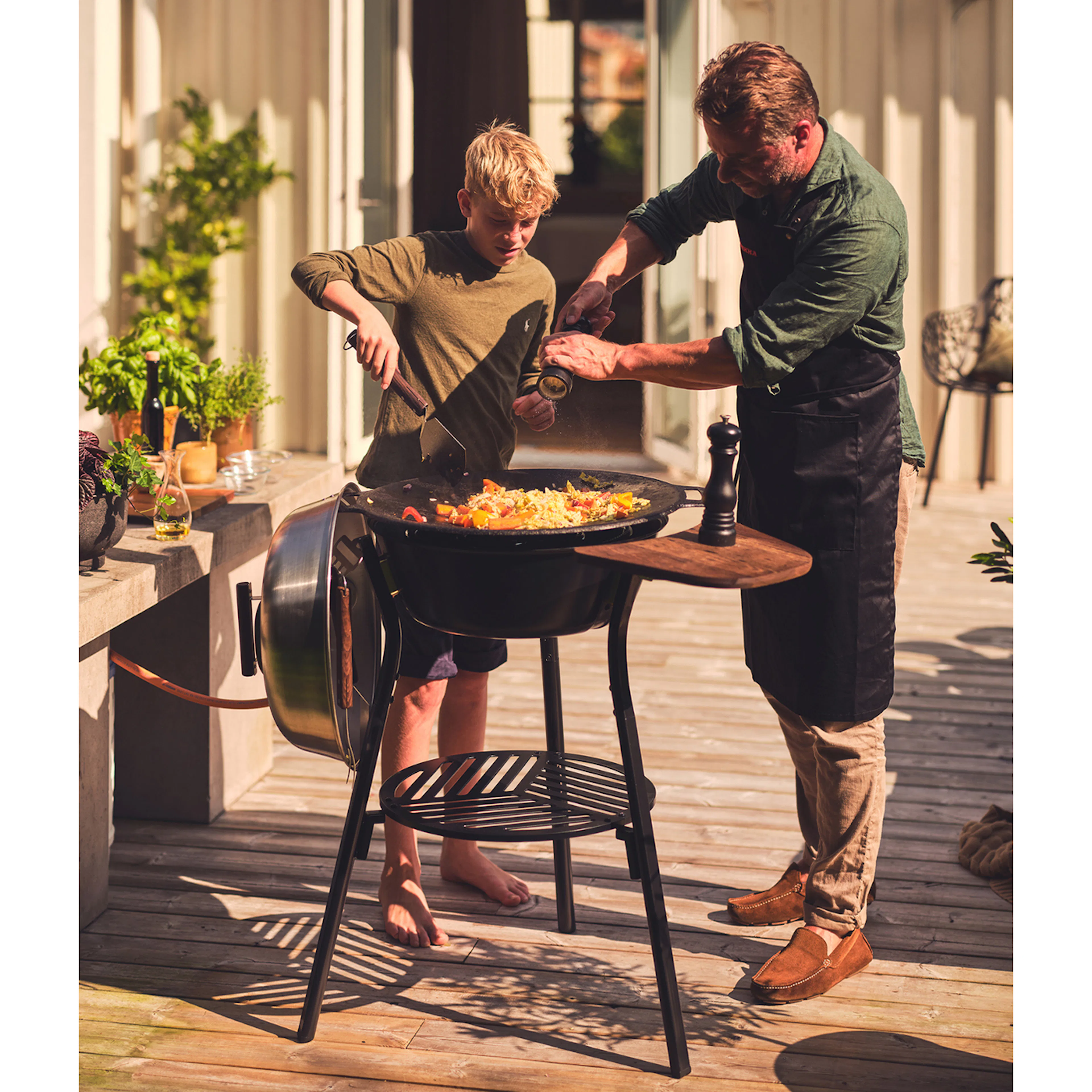 Stekhällsset Muurikka 48 LL med Gasolbrännare, Stativ, Hylla & Stekhäll