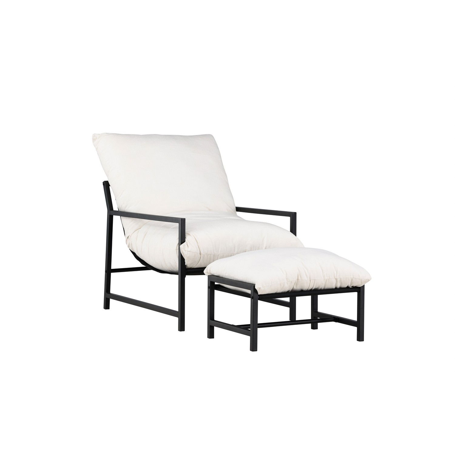 Corso Lounge Chair - Black / Beige Svart