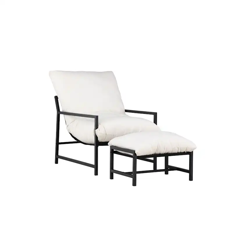 Corso Lounge Chair - Black / Beige Svart