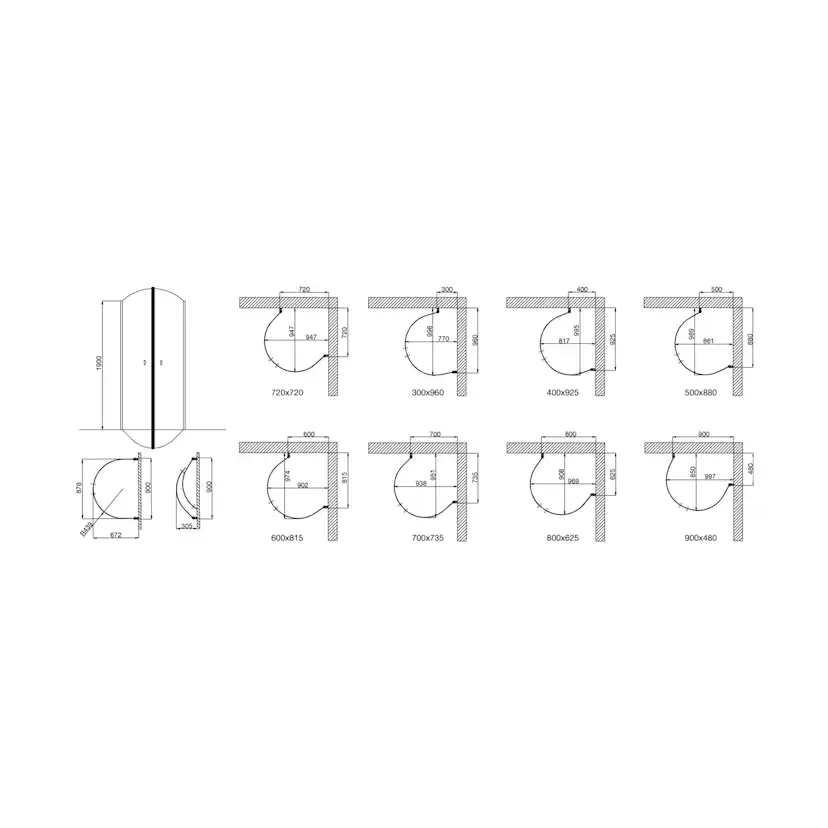 Duschhörn Arrow Free Mini Klarglas