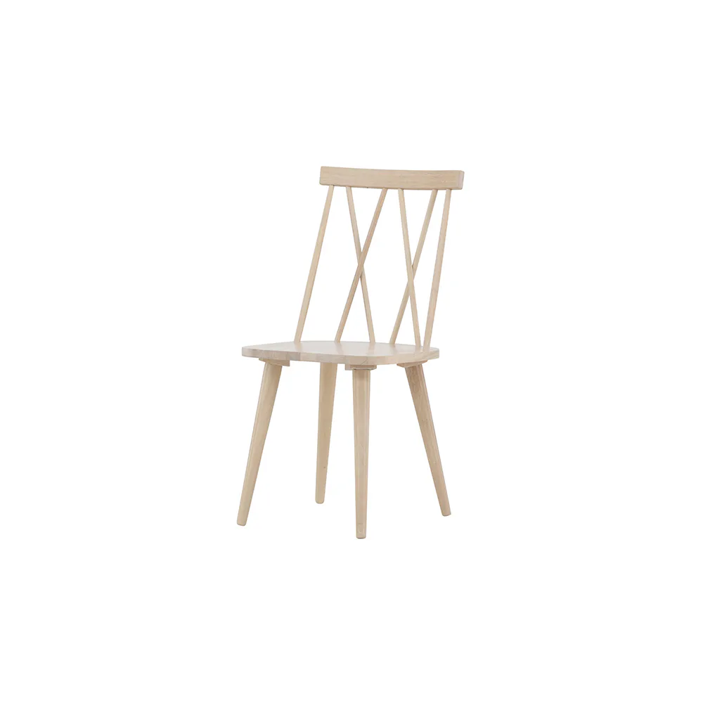 Mariette Dining Chair - Whitewash / Whitewash Solid Rubber W Natur