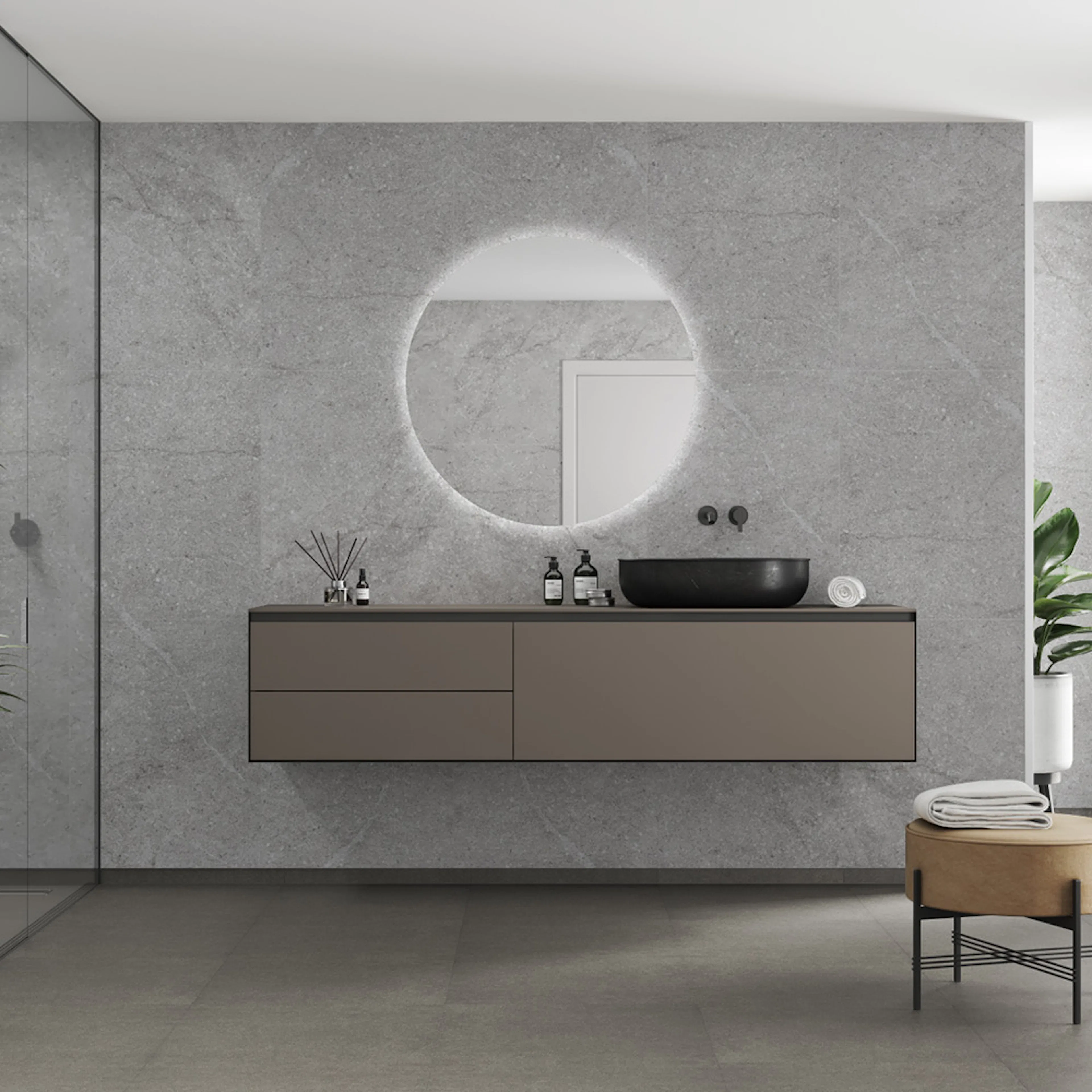 Våtrumsskiva Fibo 8304-M6080 HG Polished Stone 10x620x2400 mm