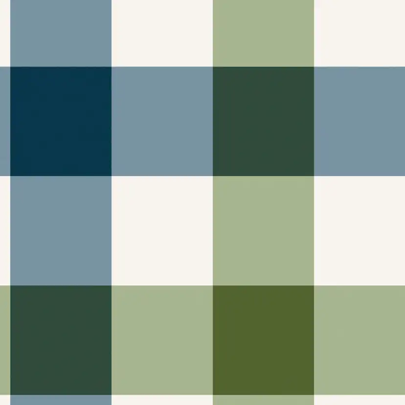 Tapet Joules Jumbo Gingham Garden Greens