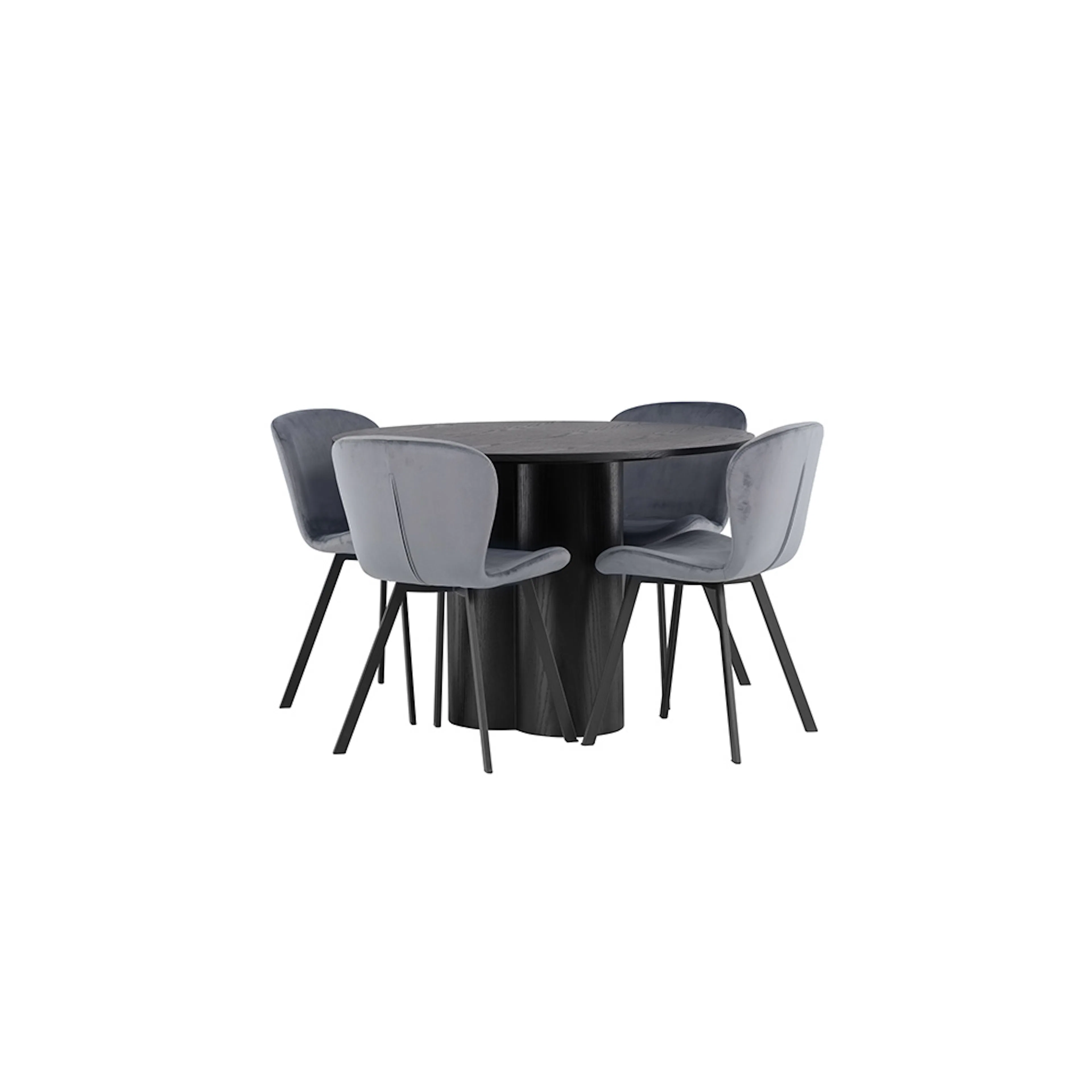 Matgrupp Venture Home Olivia Ø110 cm med 4 st Lilja stolar
