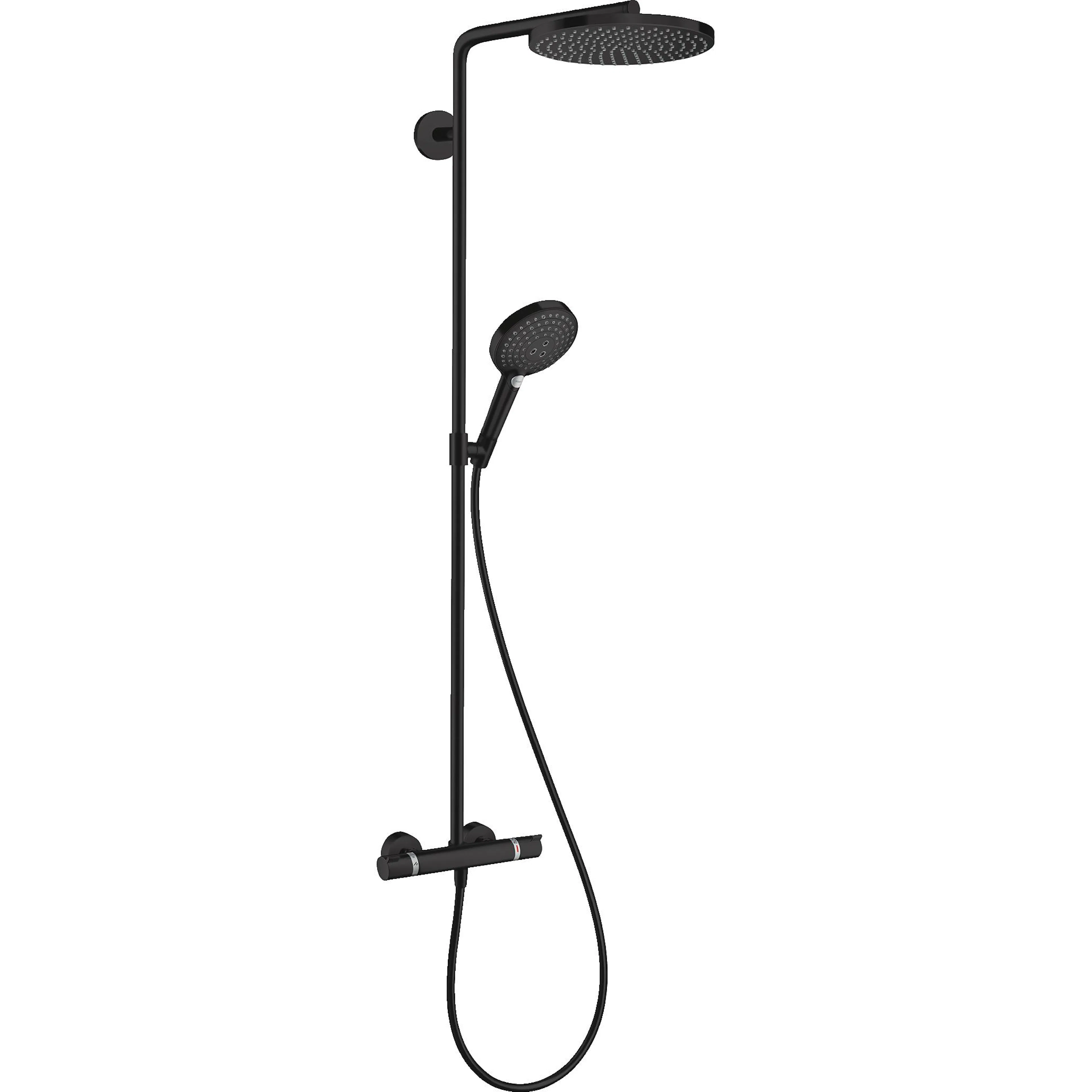 Raindance Select S Showerpipe 240 1jet PowderRain med termos Matt Svart