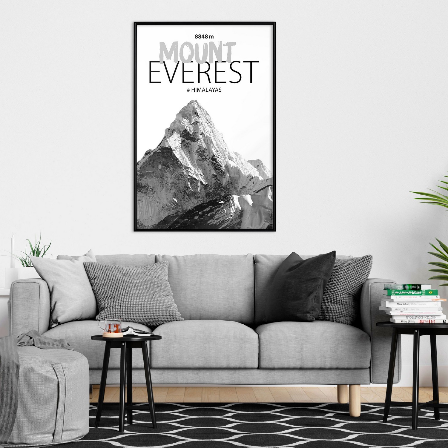 Affisch - Mount Everest [Poster] 40x60 Svart ram, 40x60 cm