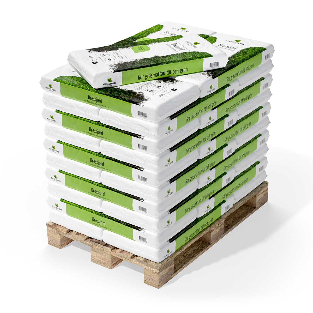 Dressjord Hasselfors Garden Växtnäring för Gräsmatta på Pall - 48x40L