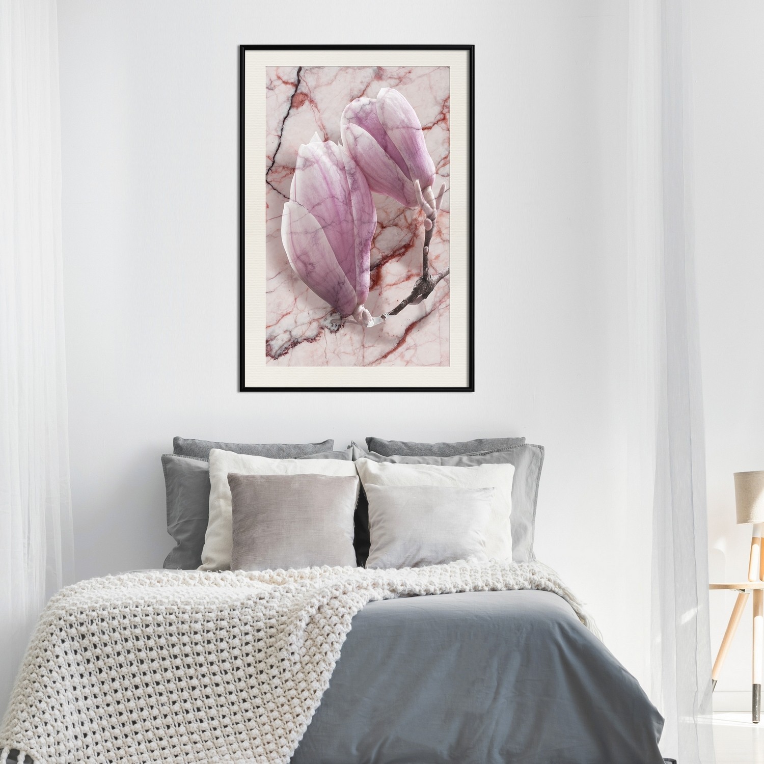 Poster Artgeist Affisch Marble Magnolia