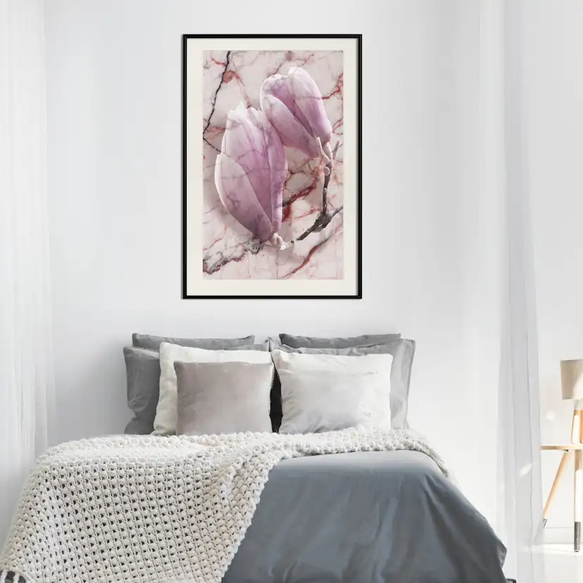 Poster Artgeist Affisch Marble Magnolia