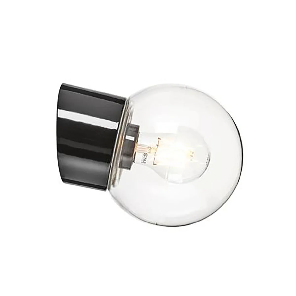 ARM GLOB150 KLAR SVA SNE IP54 Svart/Klarglas, 150 mm