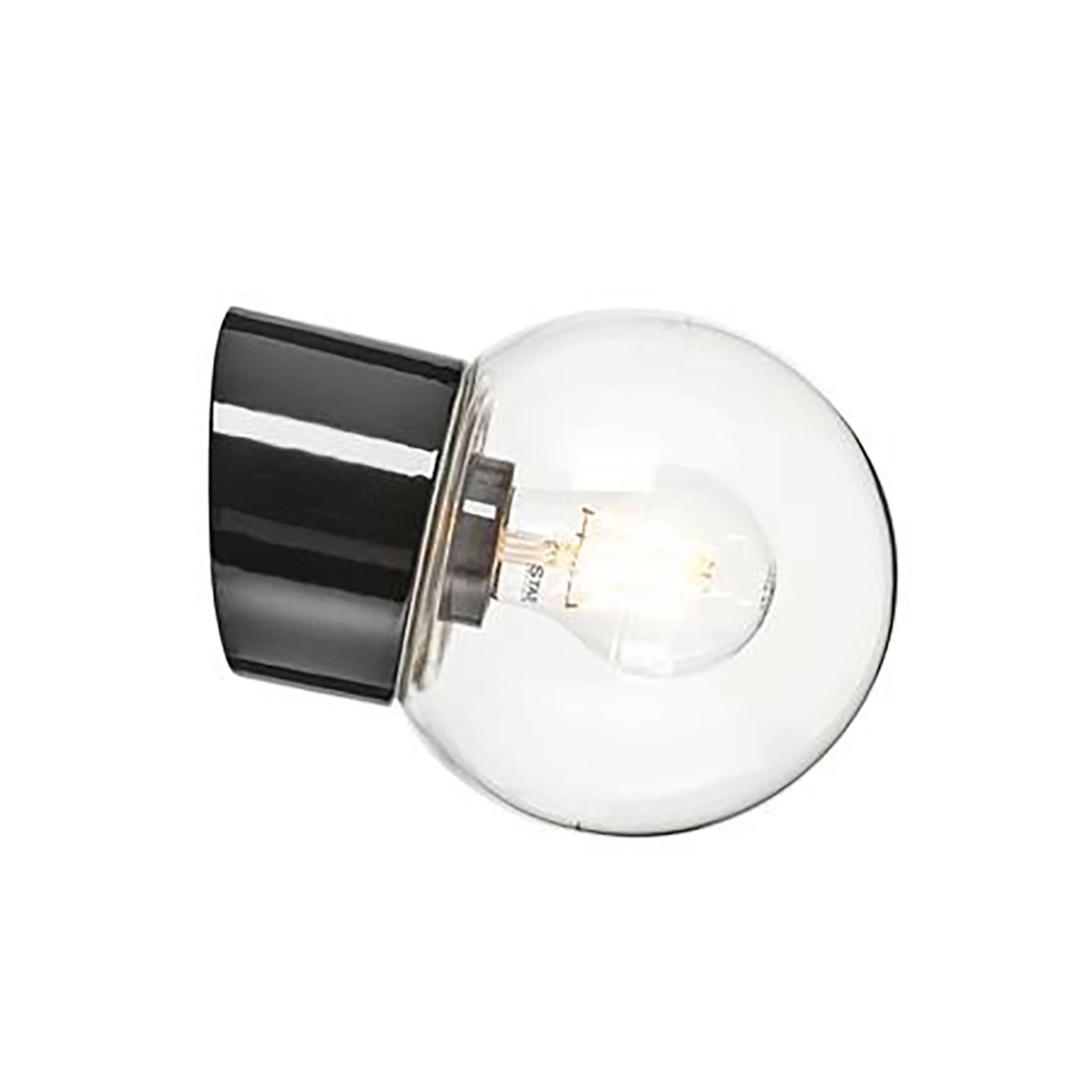 ARM GLOB150 KLAR SVA SNE IP54 Svart/Klarglas, 150 mm