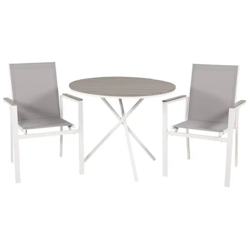 Cafégrupp Venture Home Pincy Ø 90 med 2 Trädgårdsstolar Utomhus
