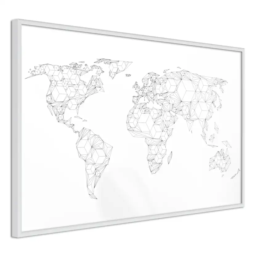 Poster Artgeist Affisch Geometric Map