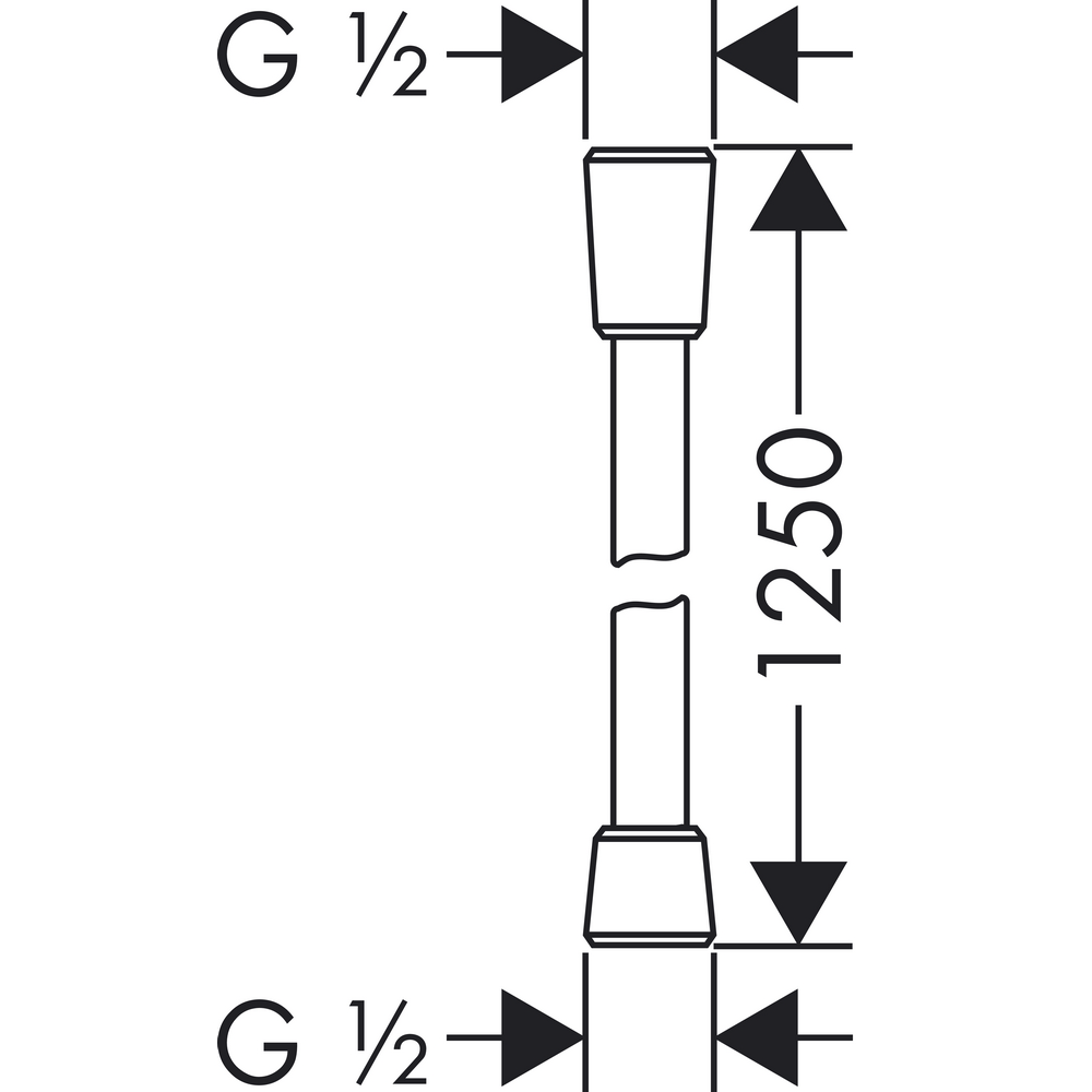 Duschslang Hansgrohe Isiflex 1250 mm