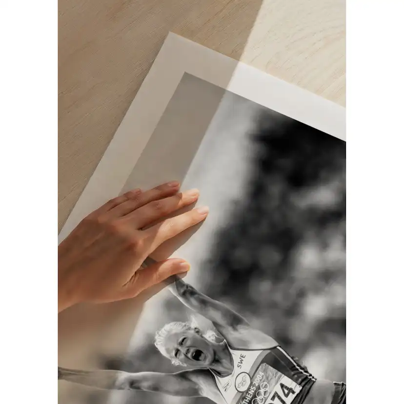 Poster Gallerix Carolina Klüft OS Aten 2004 B&W