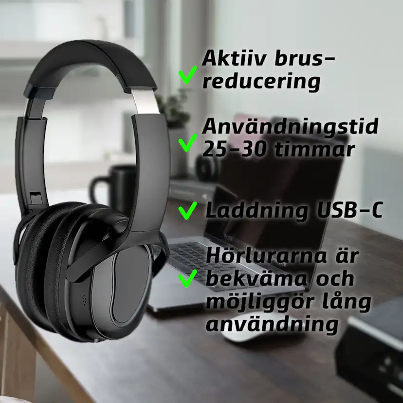 Hörlurar Kuura Bass Pro Around-ear Brusreducerande