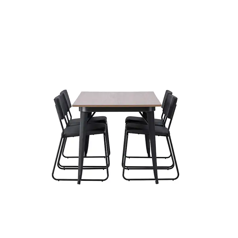 Matgrupp Venture Home Tempe 140 cm med 4 Kenth Stolar
