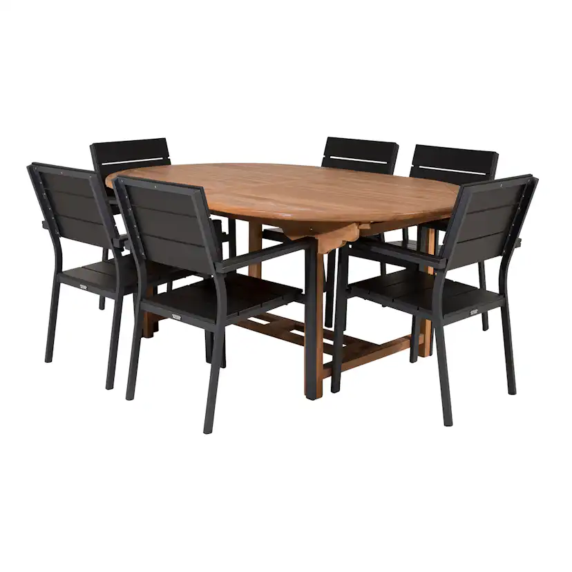 Matgrupp Venture Home Kenya 180-240x120 Teak med 6 Levels Karmstolar
