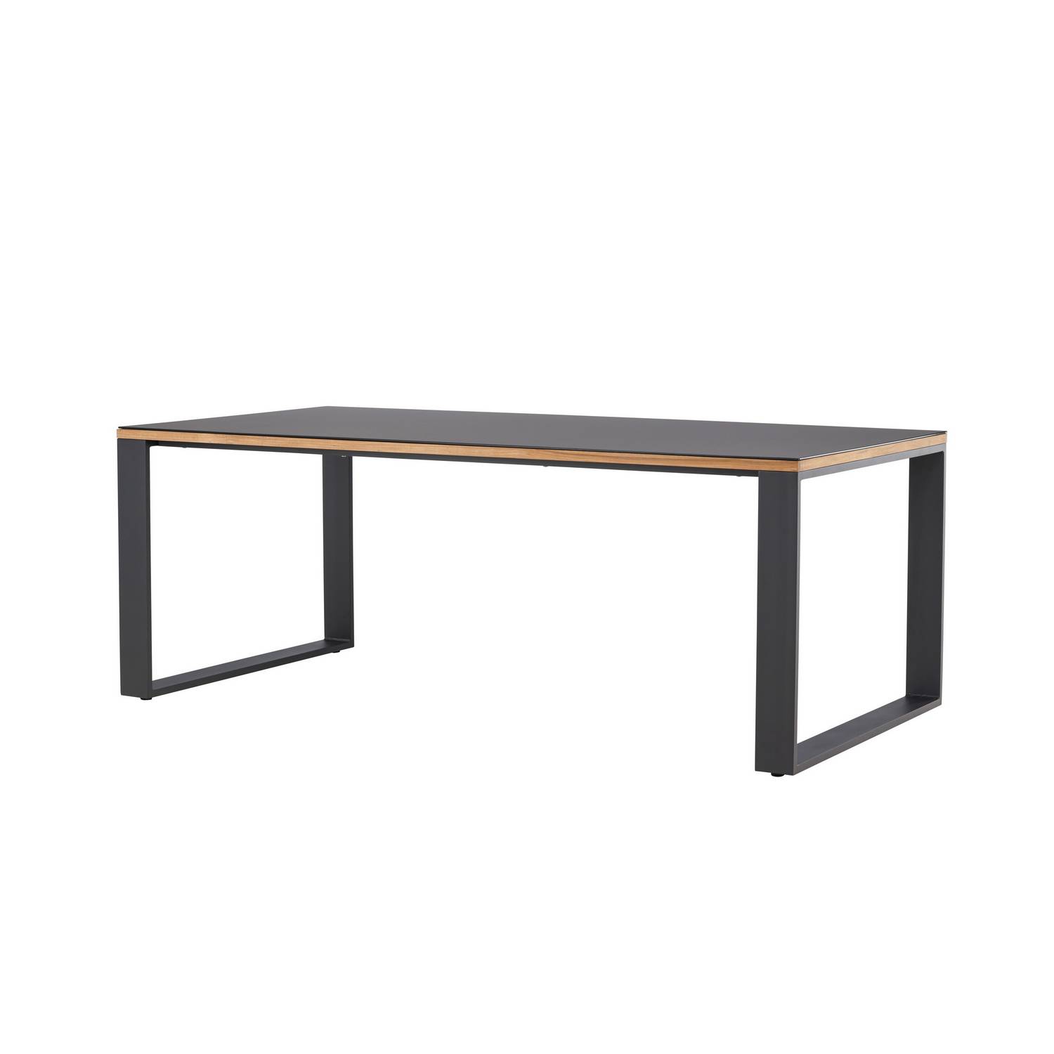 Trädgårdsbord deNoord Aspvik Matbord 100x200 cm Svart