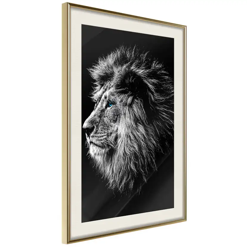 Poster Artgeist Affisch Blue-eyed Lion