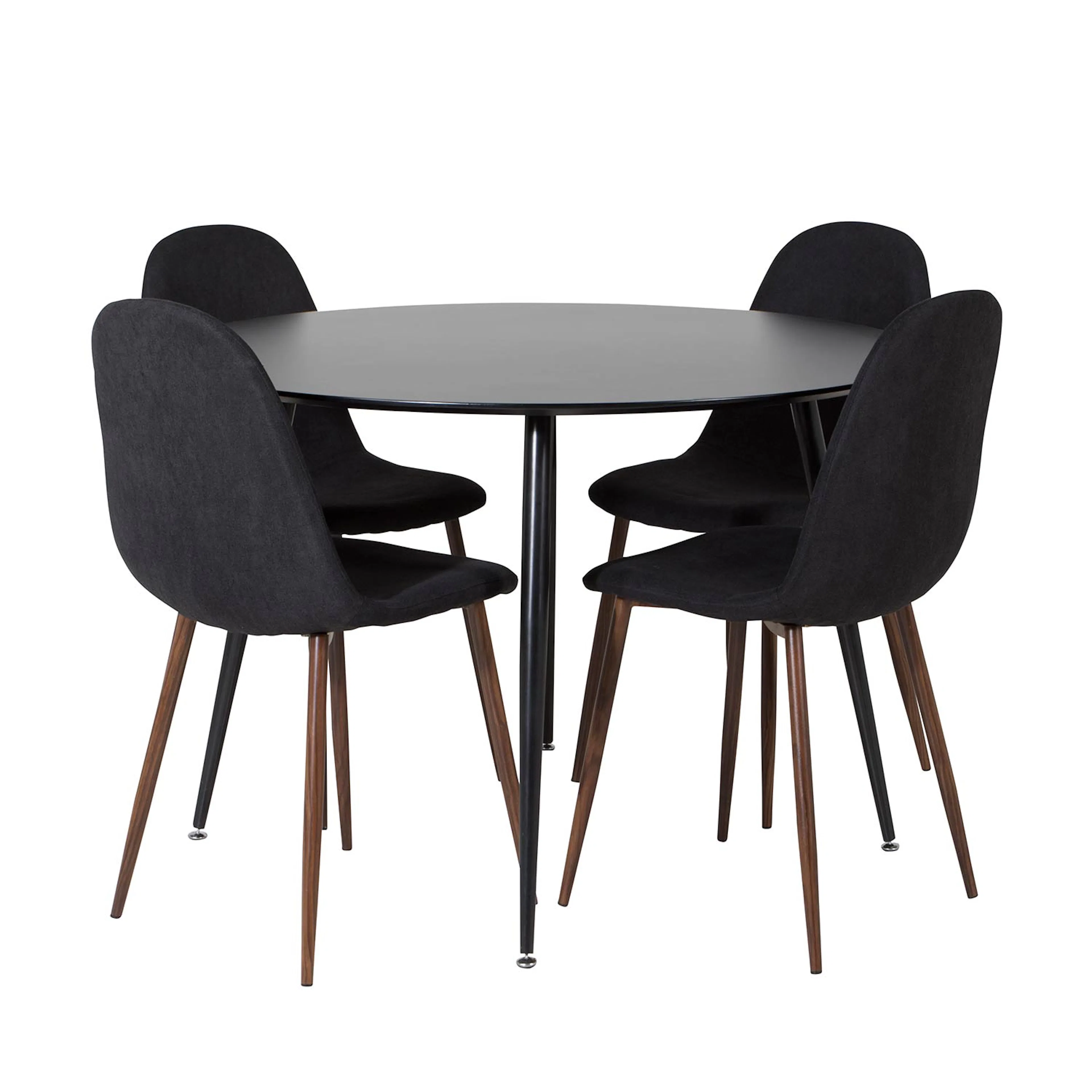 Matgrupp Venture Home Silvia med 4 Pobbie Stolar Runt Polyestertyg