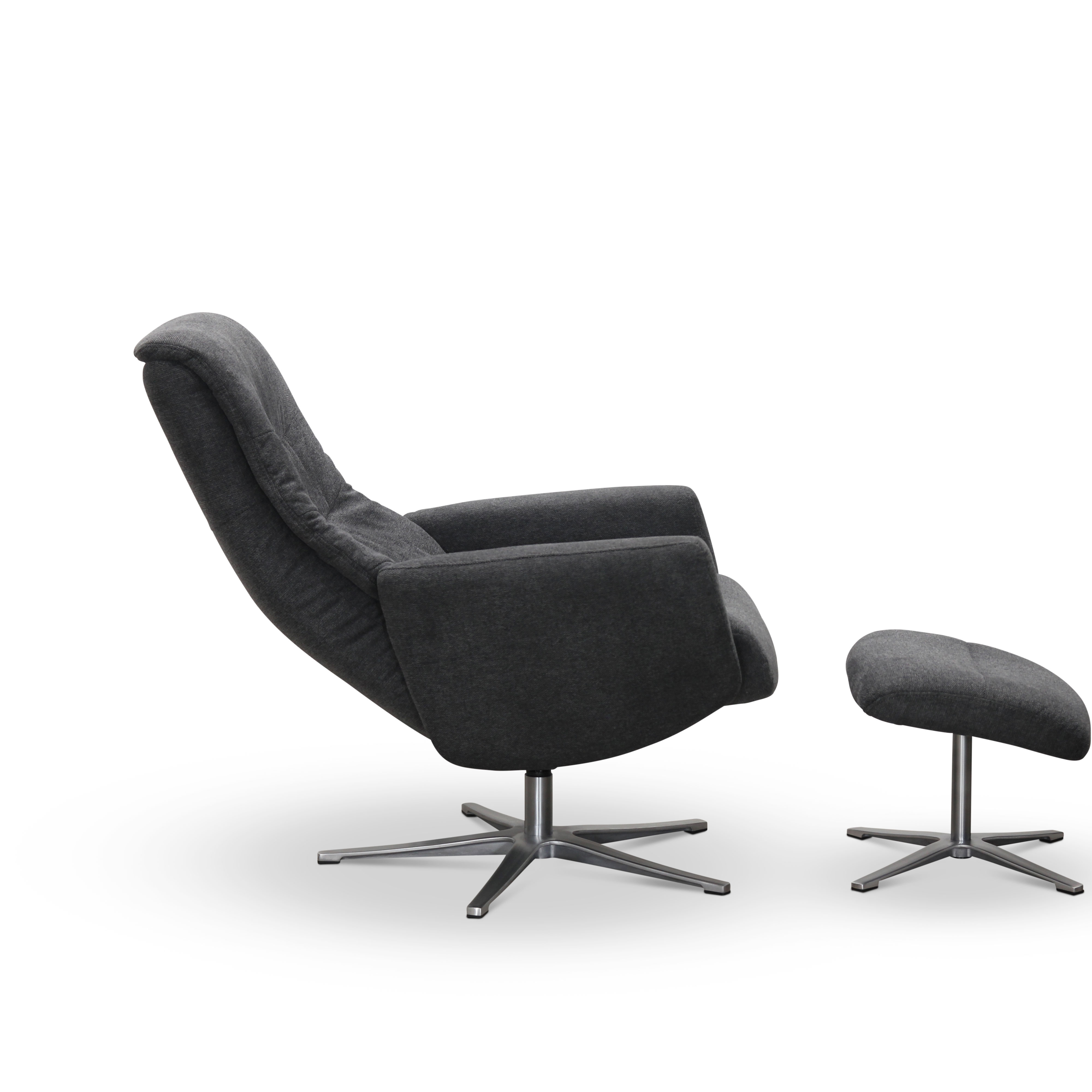 Ställbar fåtölj Hagagruppen Paris Tyg med pall