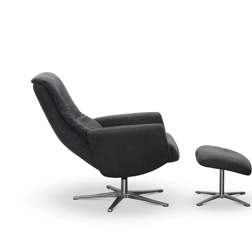 Ställbar fåtölj Hagagruppen Paris Tyg med pall