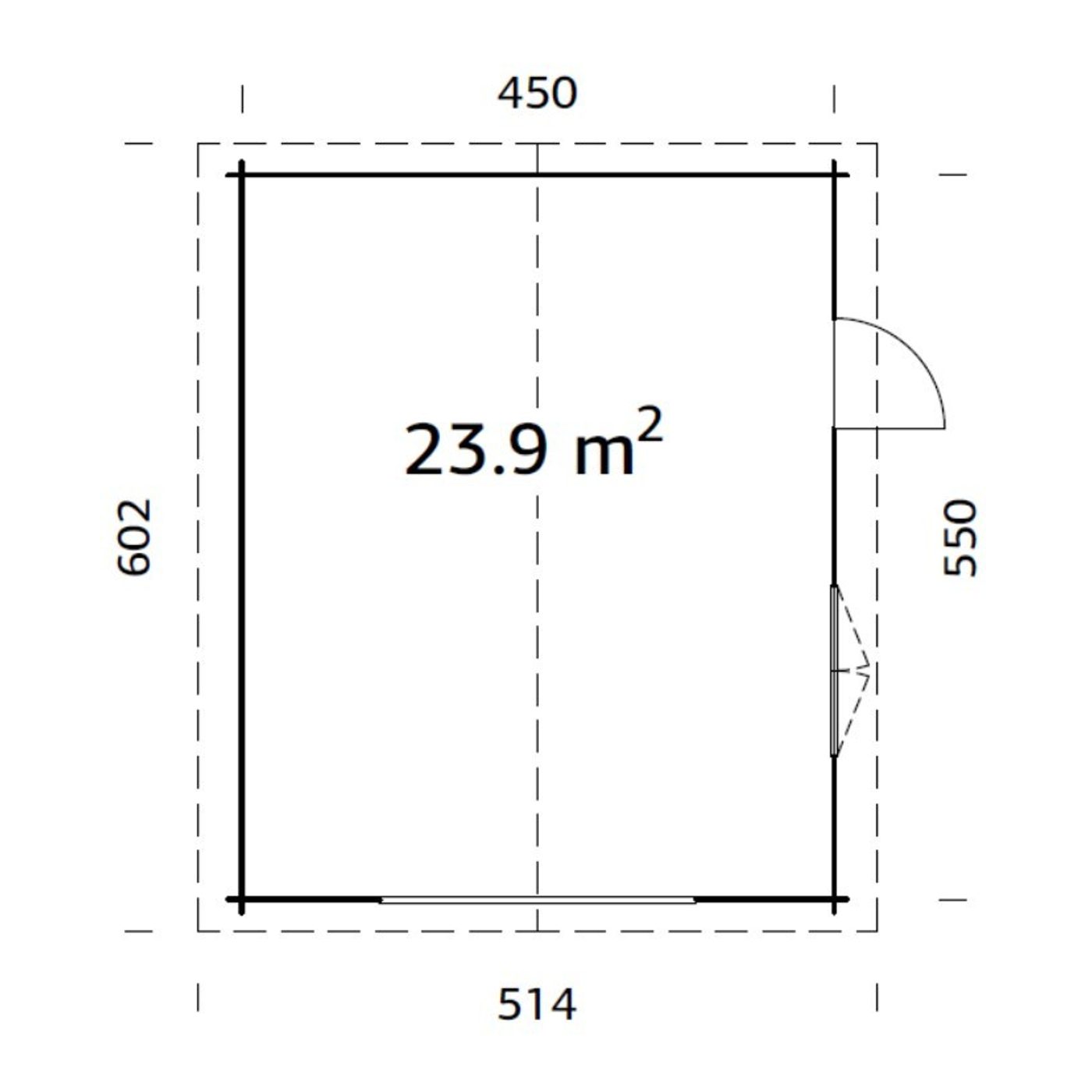 Irene/Roger 23,9 m2 kit Grå dippad