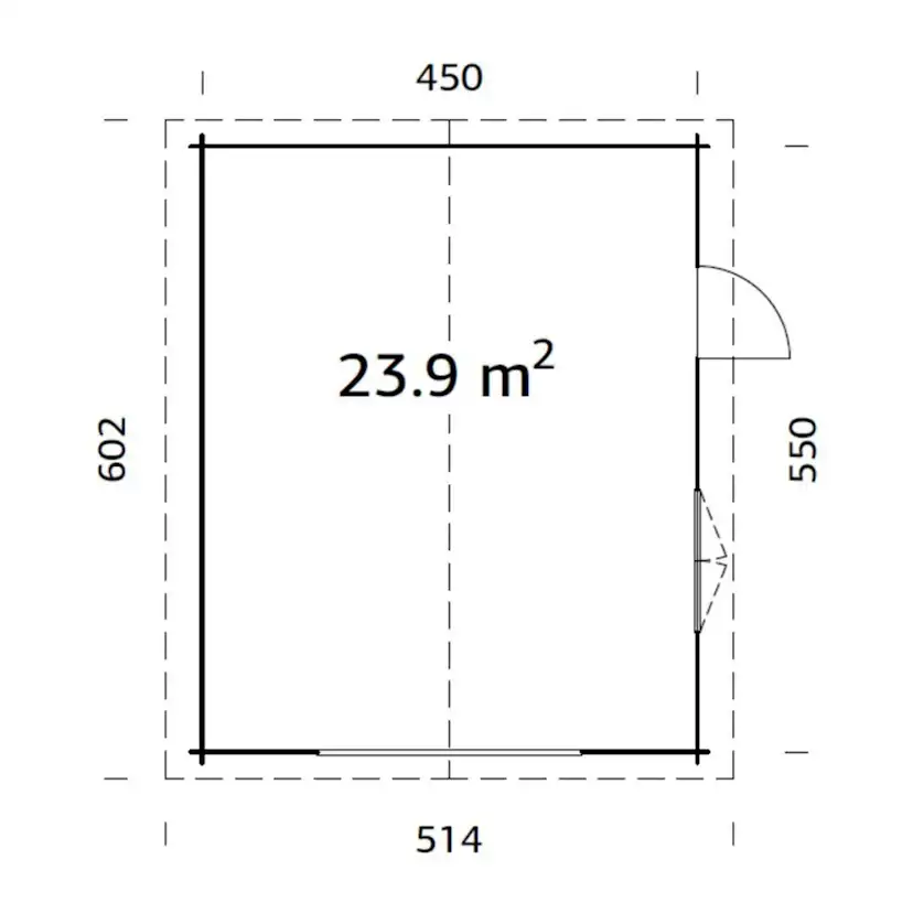 Irene/Roger 23,9 m2 kit Grå dippad