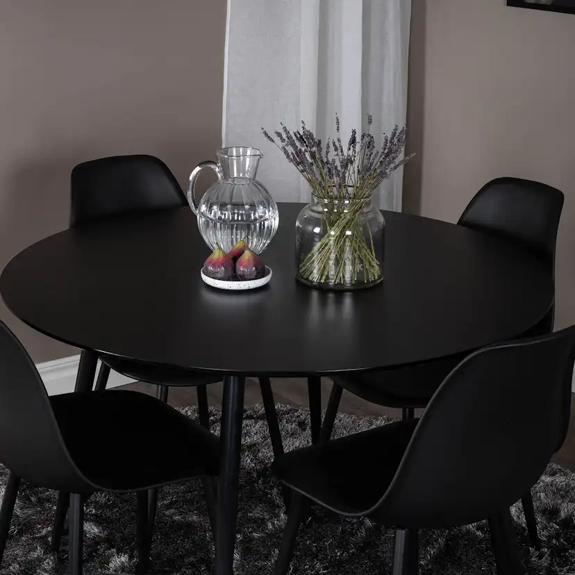 Matgrupp Venture Home Silvia med 4 Pop Stolar Runt