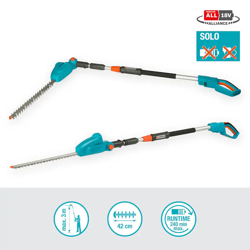 Teleskopisk Häcksax Gardena THS 42/18V P4A utan Batteri