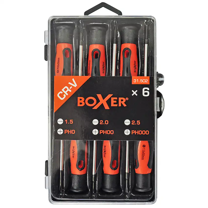 Set Boxer Med Precisionsskruvdragare 6-delar
