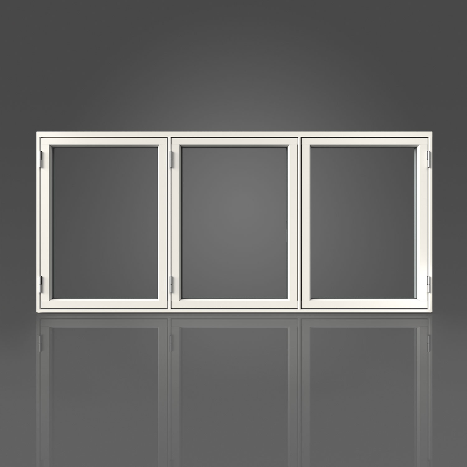 Sidohängt Fönster Elitfönster Original Aluminium 3-Luft