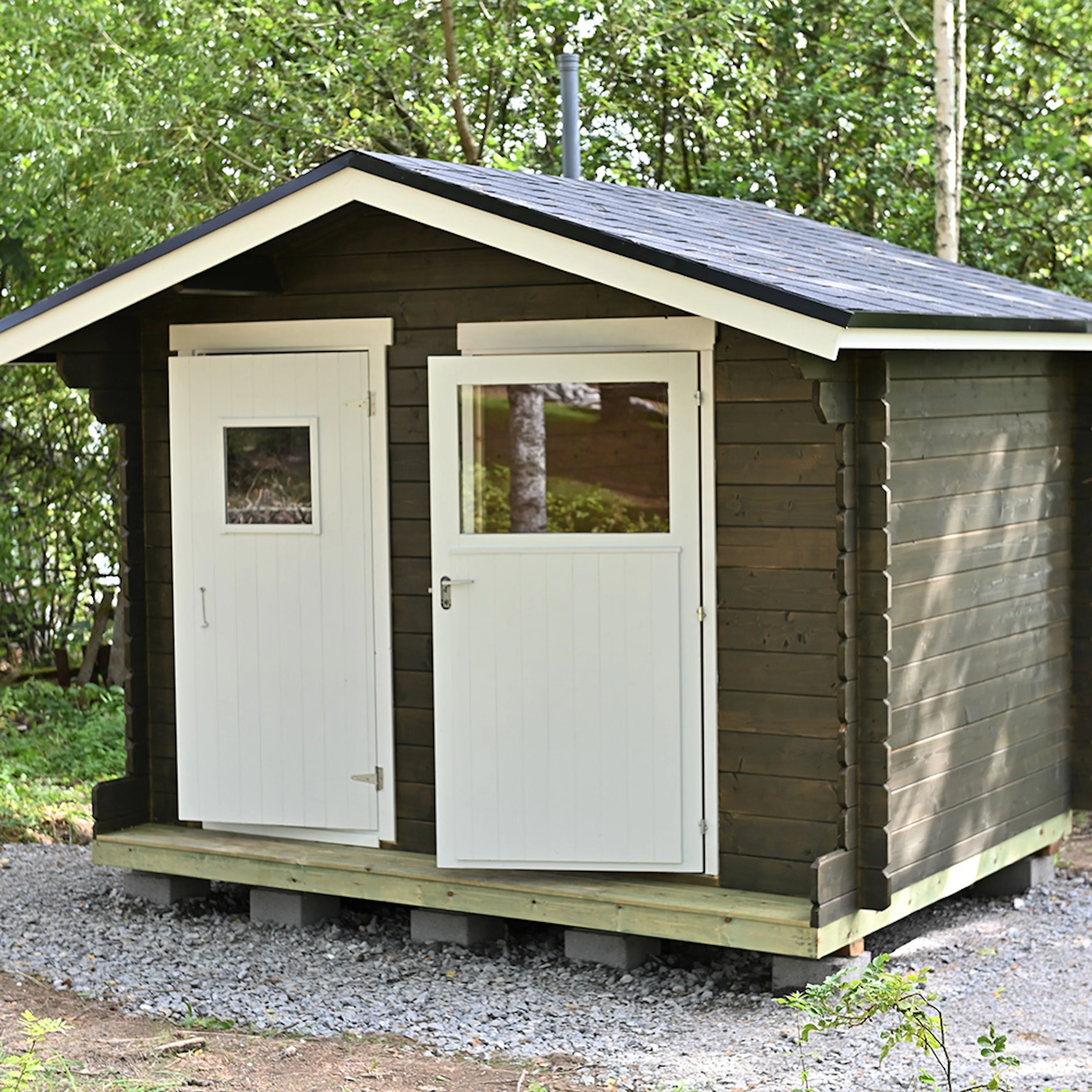 Förråd Luoman Lillevilla Karviainen 6 m² Friggebod Byggsats i Trä med Sadeltak