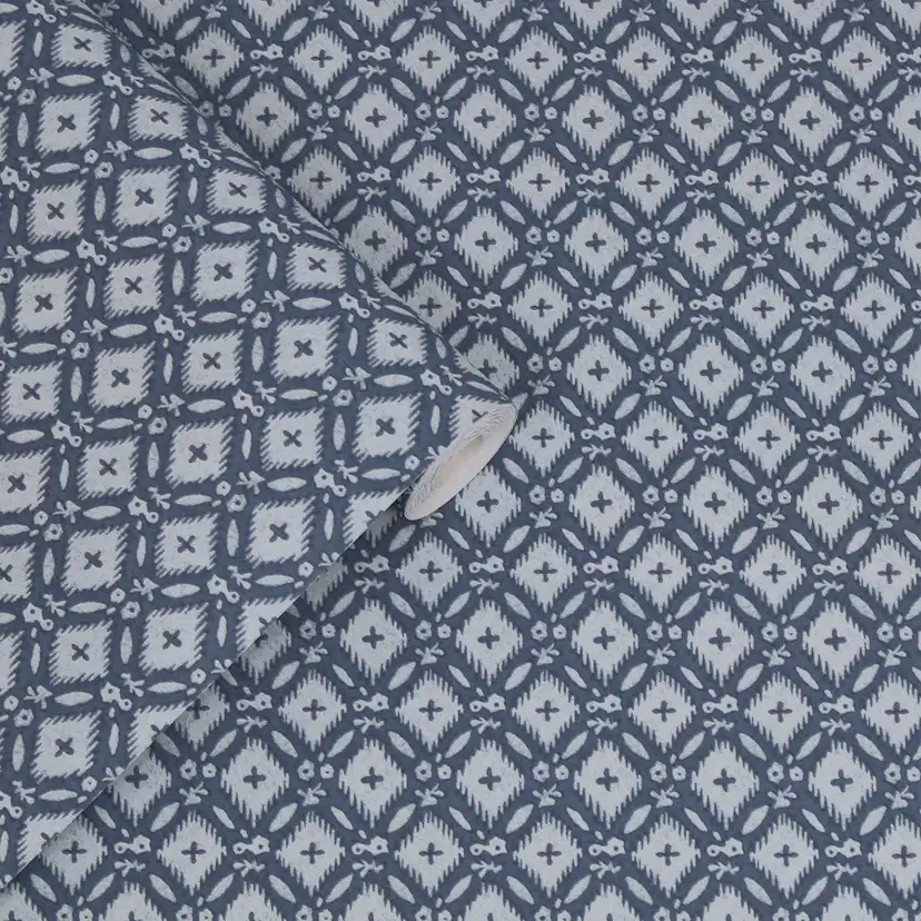 Tapet Laura Ashley Vitbrook Dusky Seaspray Blå 121071