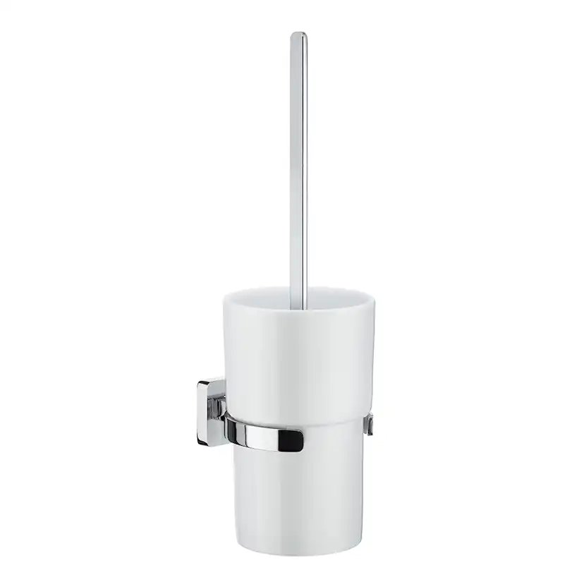 Toalettborste Smedbo Ice OK333P Krom/Vitt Porslin