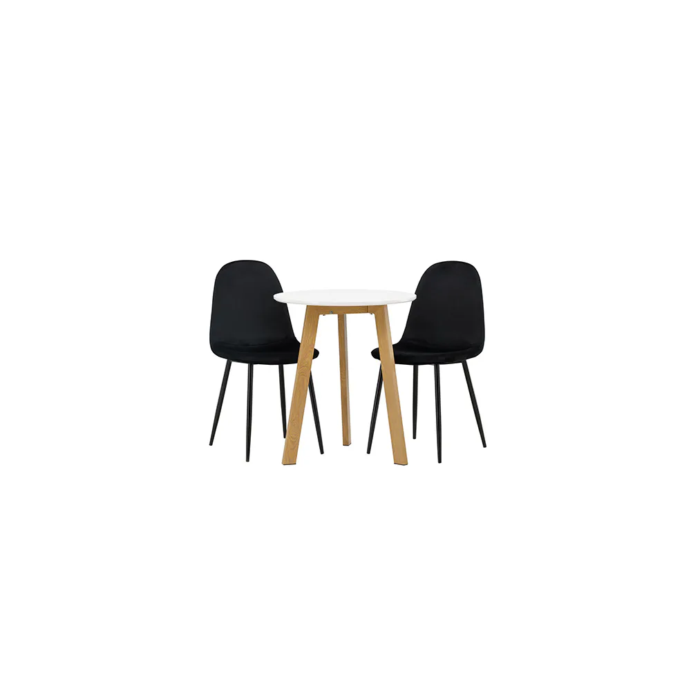 Matgrupp Venture Home Leonora Ø65 cm med 2 st Polar stolar