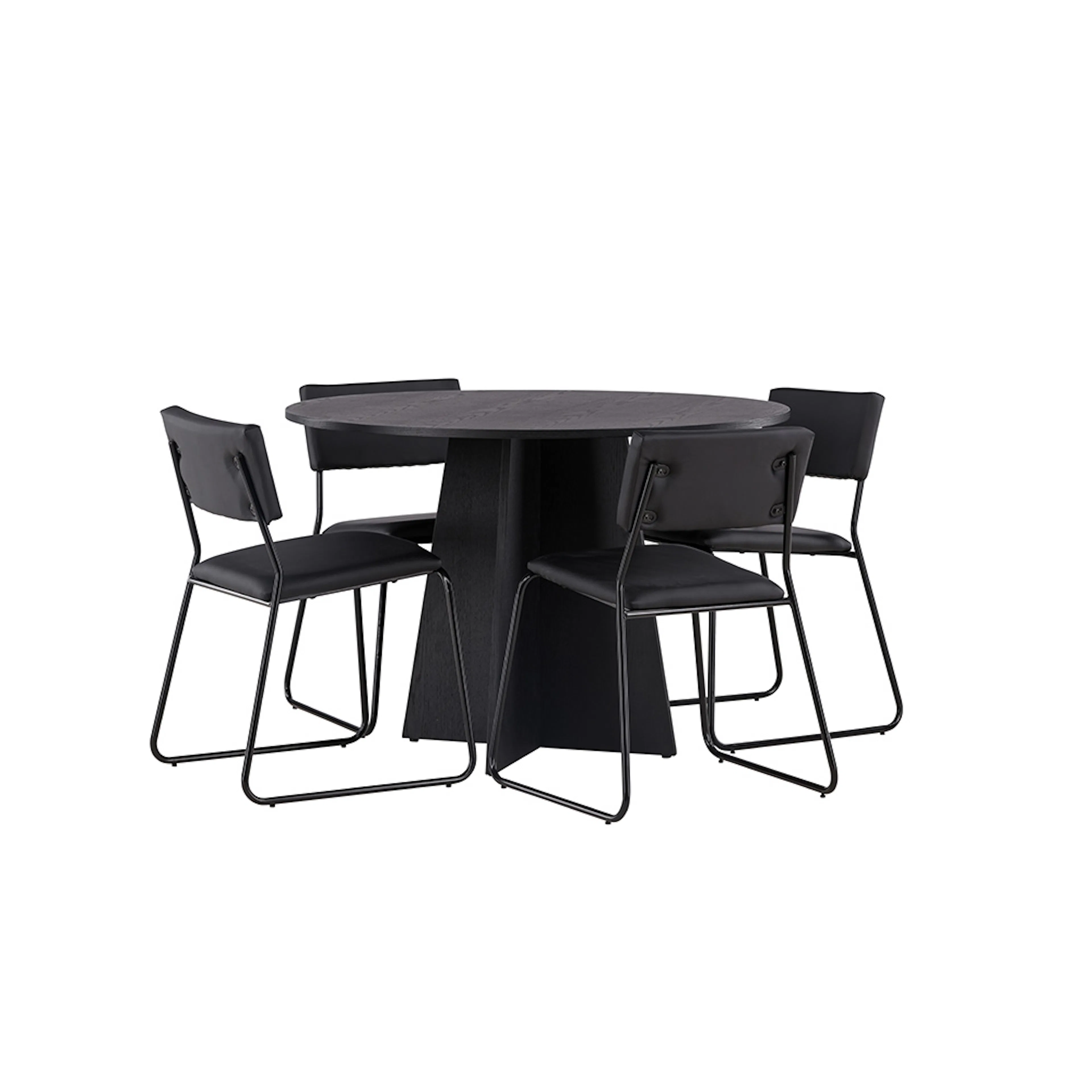 Matgrupp Venture Home Bootcut Ø110 cm med 4 Kenth Stolar