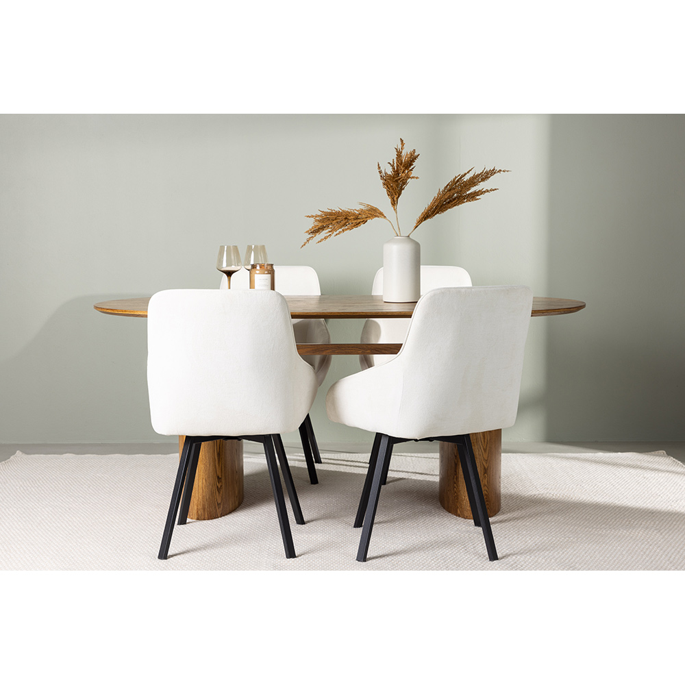 Matgrupp Venture Home Isolde med 4 Rosie Stolar