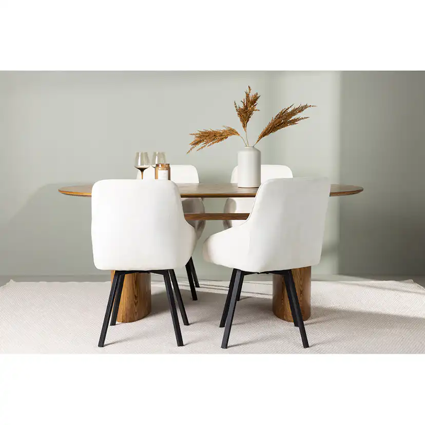 Matgrupp Venture Home Isolde med 4 Rosie Stolar