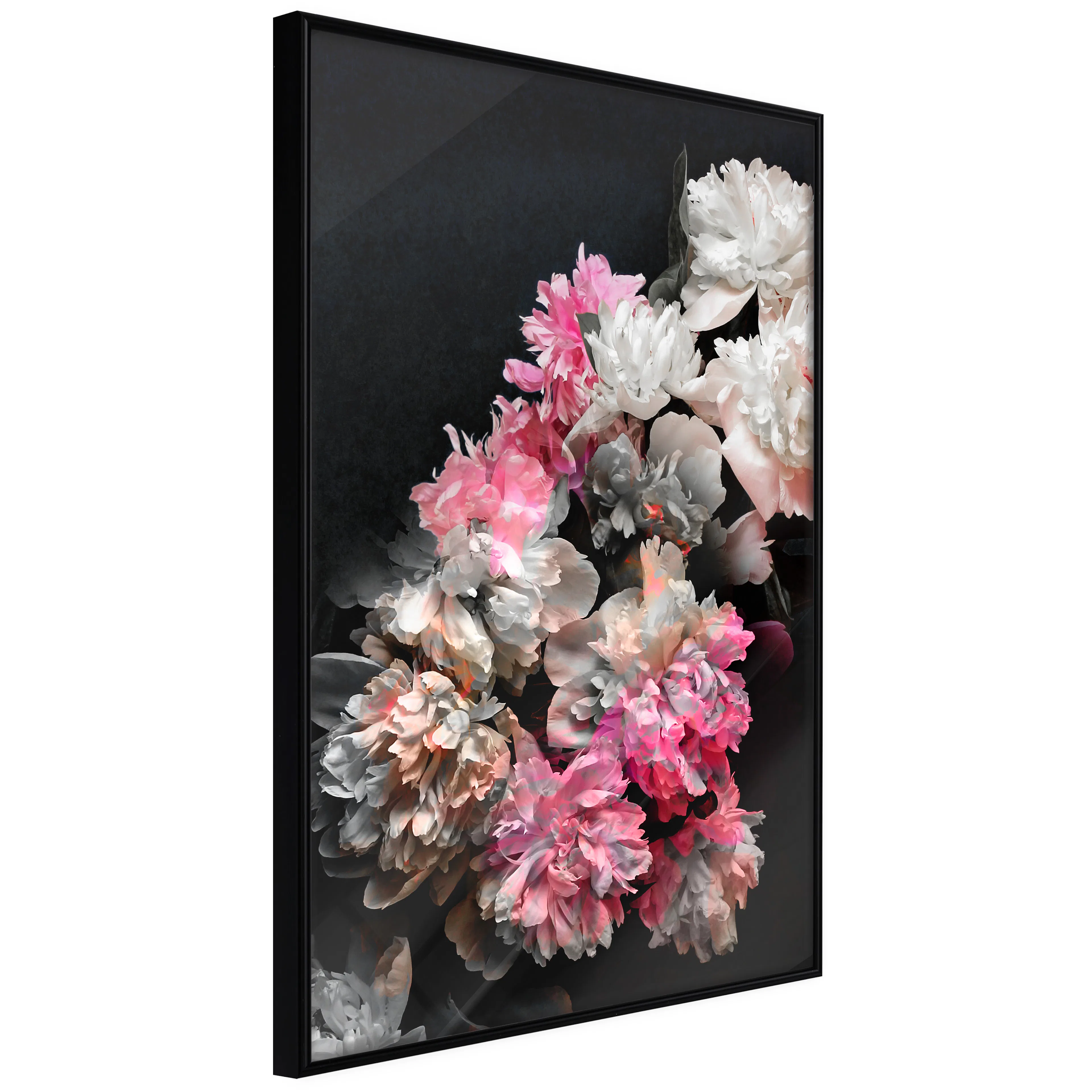 Affisch - Bouquet in the Dark [Poster] 40x60 Svart ram, 40x60 cm
