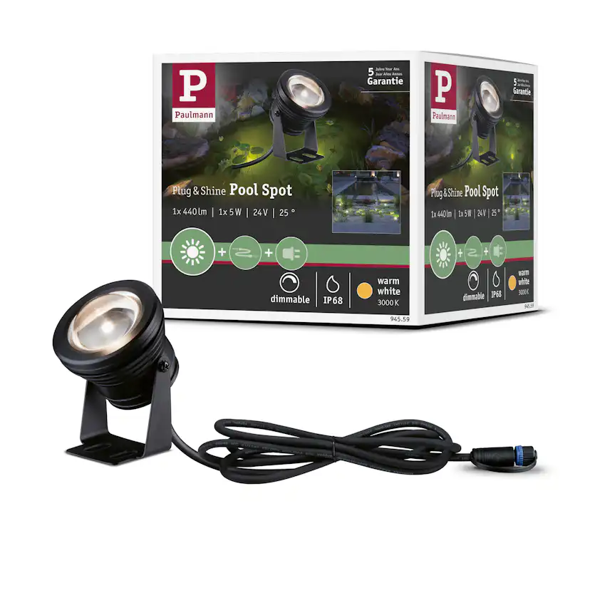 Spotlight Undervatten Paulmann Pond Plug & Shine LED Strålkastare IP68 5W 24V