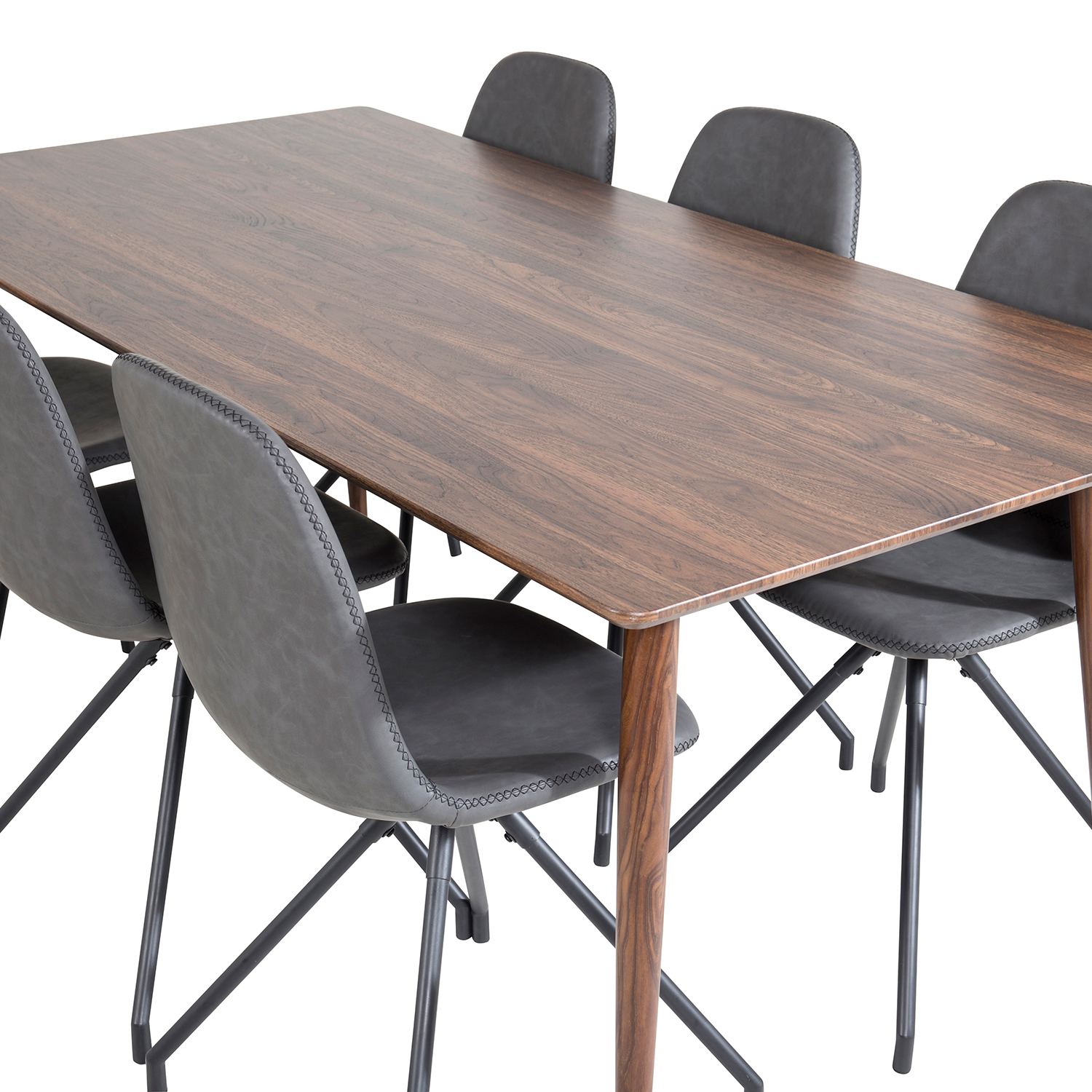 Matgrupp Venture Home Pobbie med 6 Stolar Konstläder