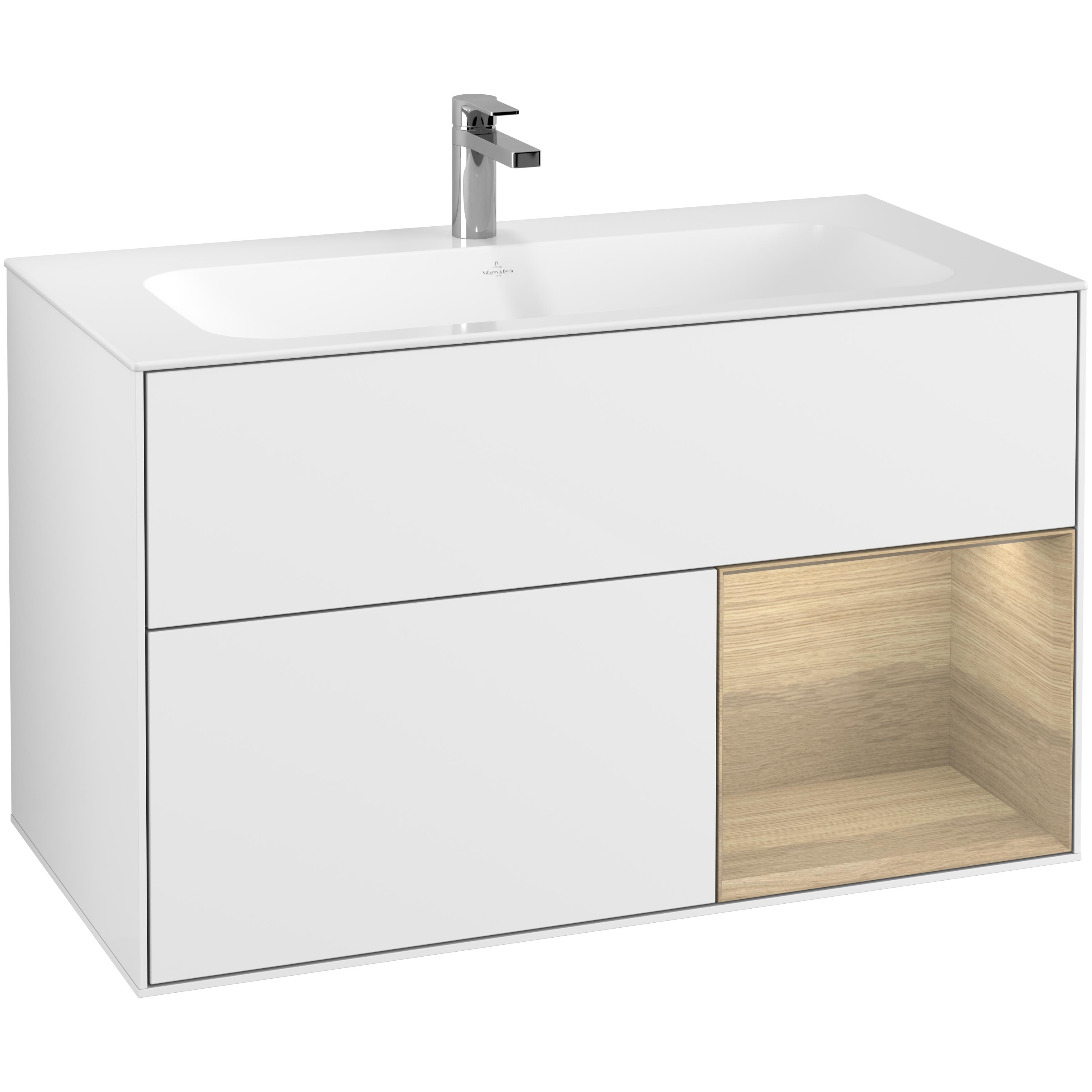 Tvättställsskåp Villeroy & Boch Finion med 2 Lådor och Hylla för Inbyggt Tvättställ