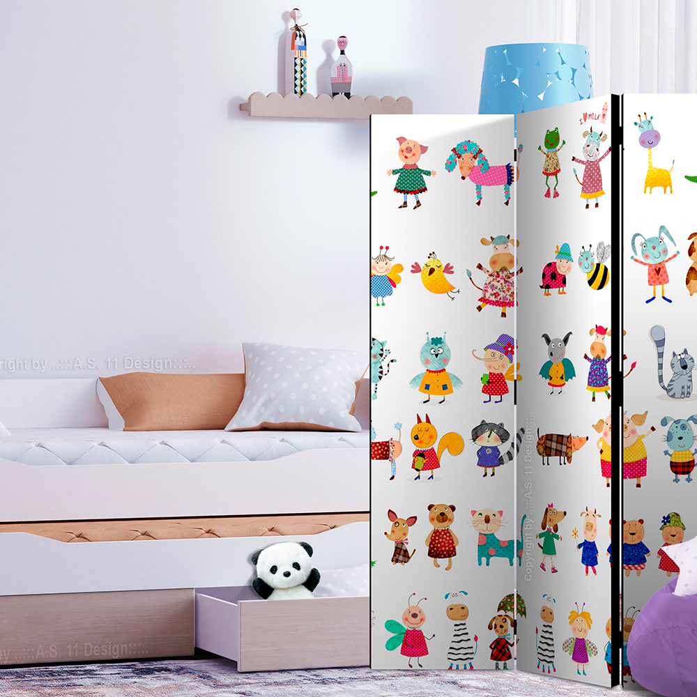 Rumsavdelare Arkiio Cartoon Pets 135x172 cm