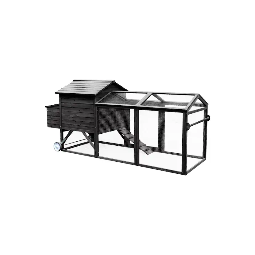 Hönshus Hortus Svart 245 x 90 x 113 cm