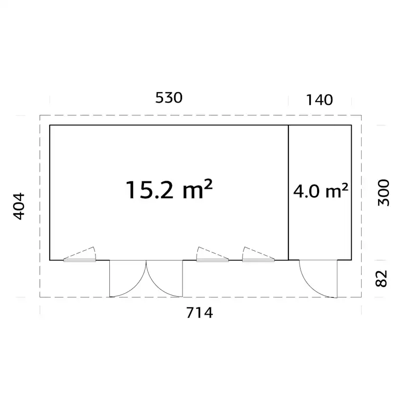 Stuga Palmako Aurelia 20,1 m² (inv. 19,2 m²)